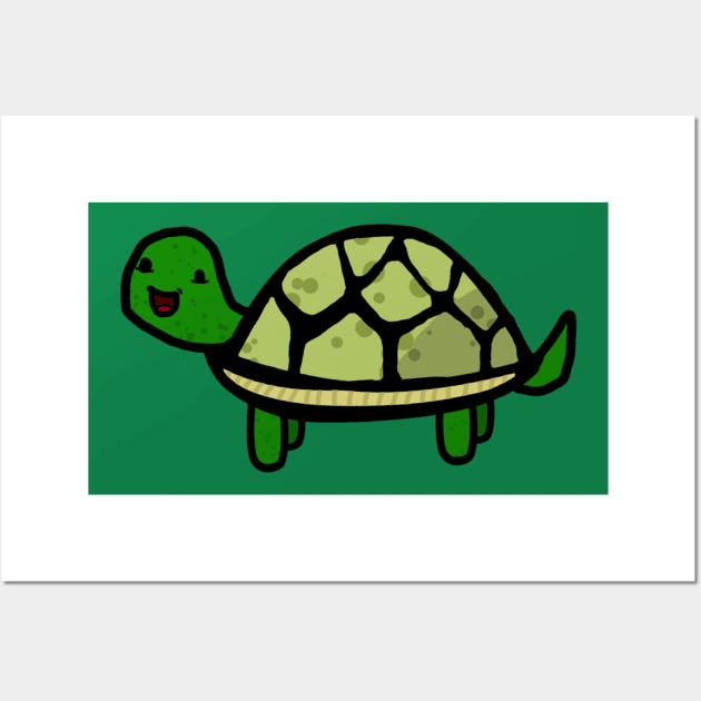 Cute Turtle Wall Art by Nomich